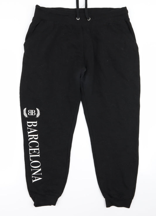 pepco Womens Black   Jogger Trousers Size L L23 in - Barcelona