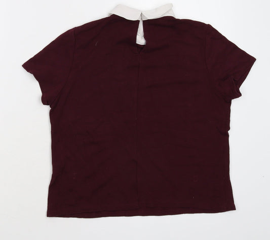 New Look Womens Red   Pullover Jumper Size 10
