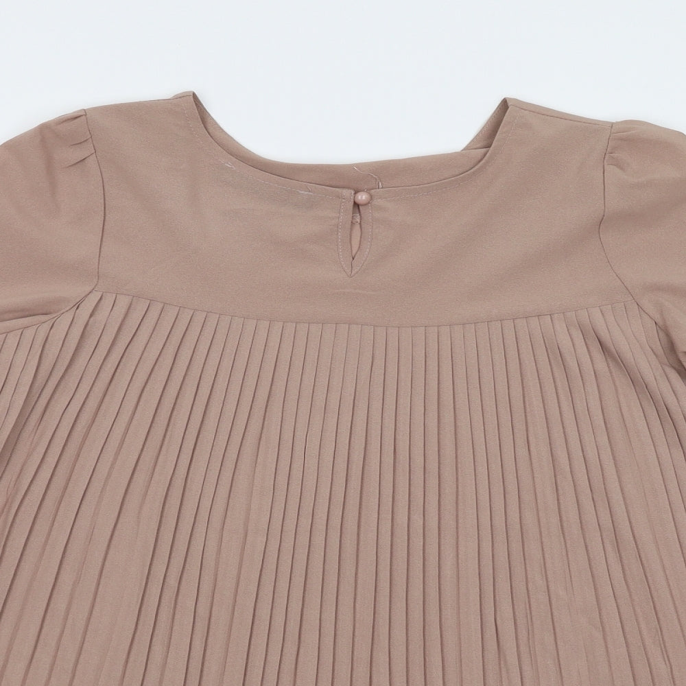 Zanzea Womens Beige   Camisole T-Shirt Size 12