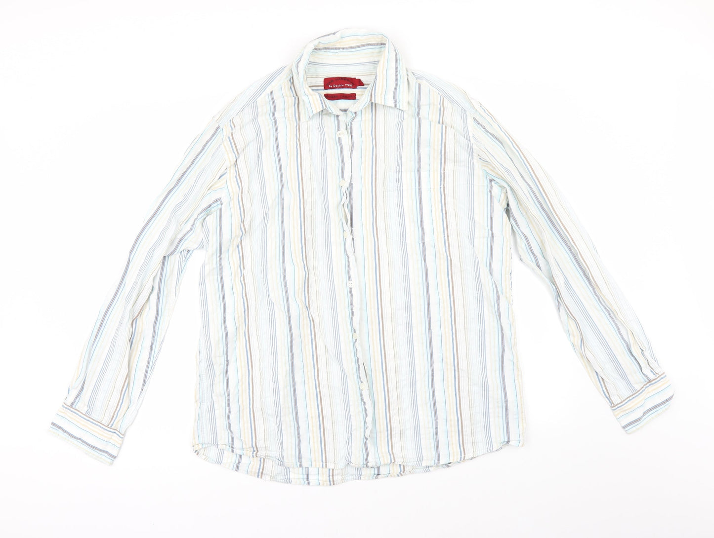 Bar Harbour Mens Multicoloured Striped   Button-Up Size L
