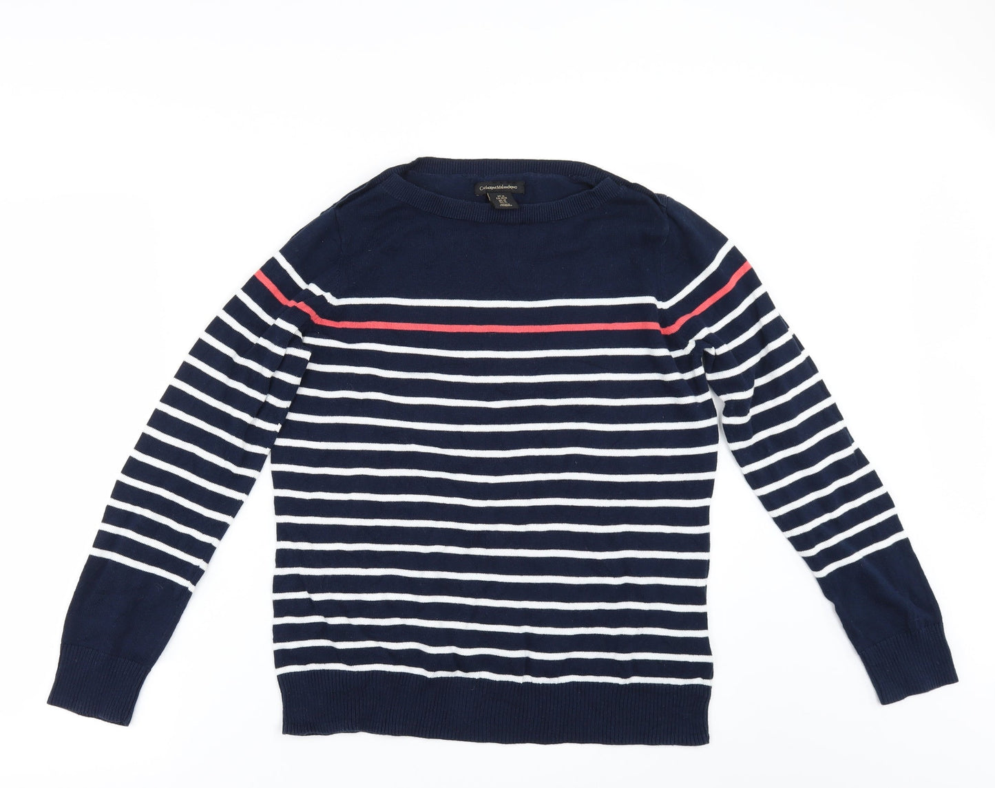 Catherine Malandrino Womens Blue Striped  Pullover Jumper