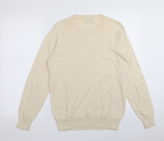Easy Mens Beige   Pullover Jumper Size S