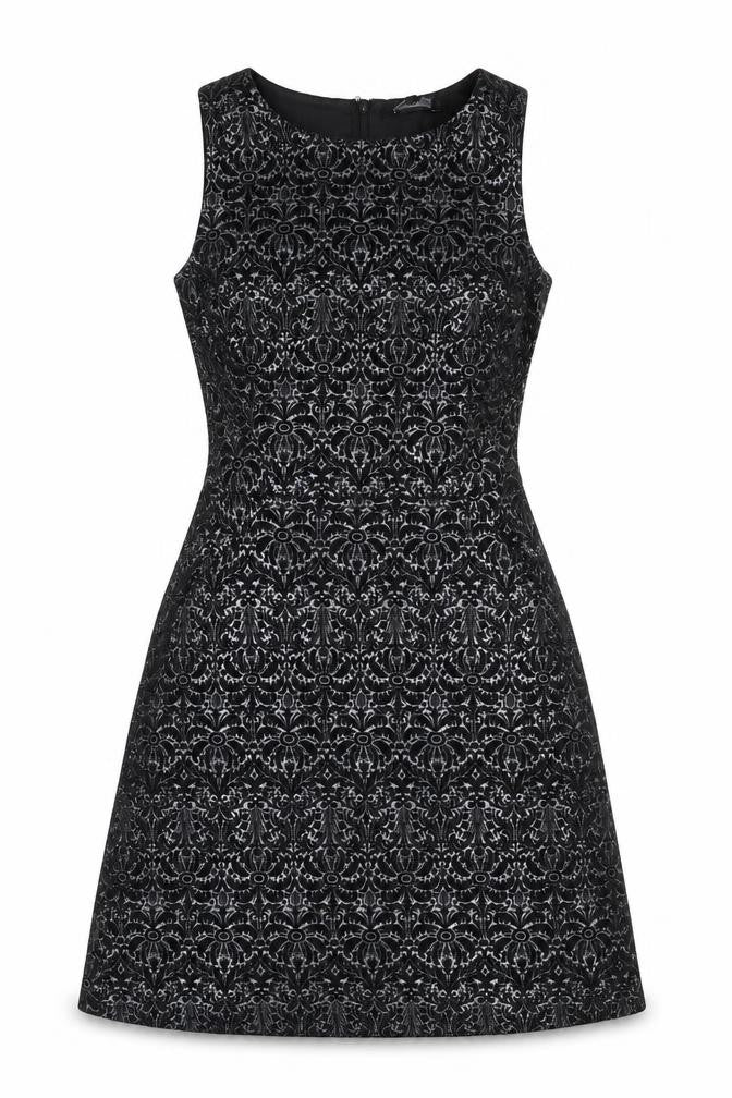 New Look Womens Black Geometric  A-Line  Size 8