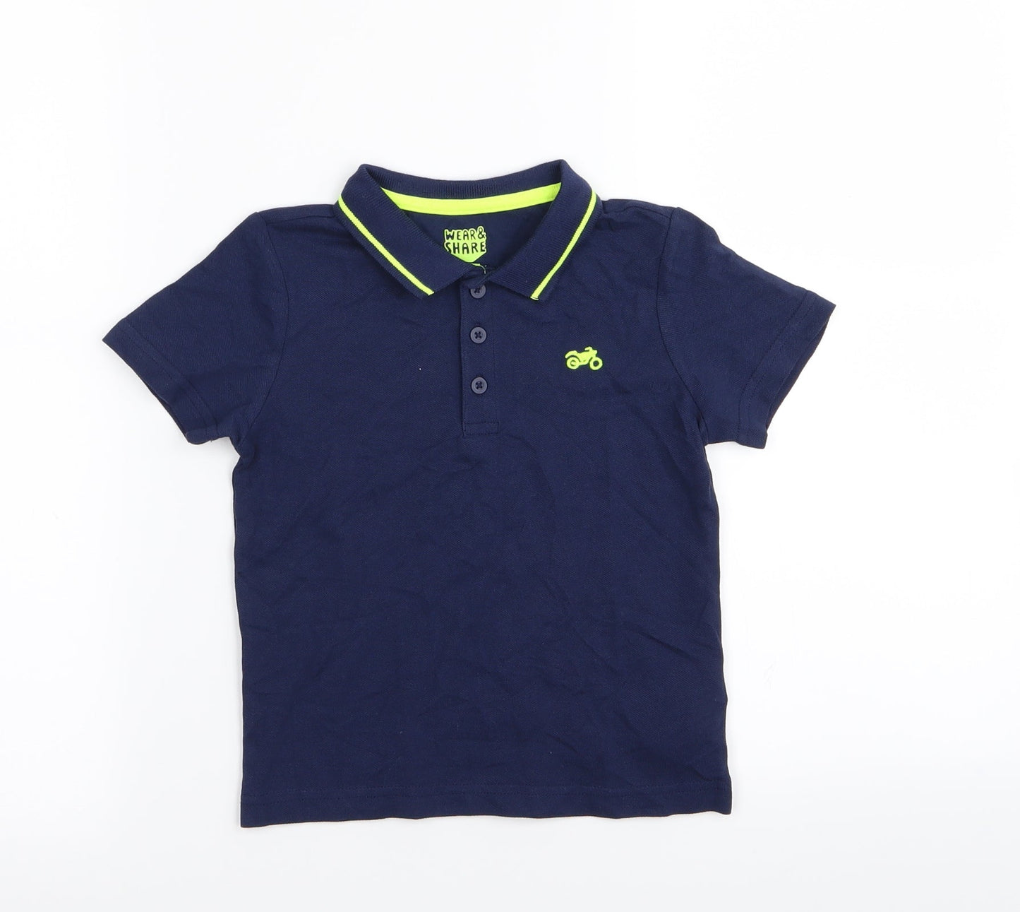 F&F Boys Blue   Basic Polo Size 2-3 Years