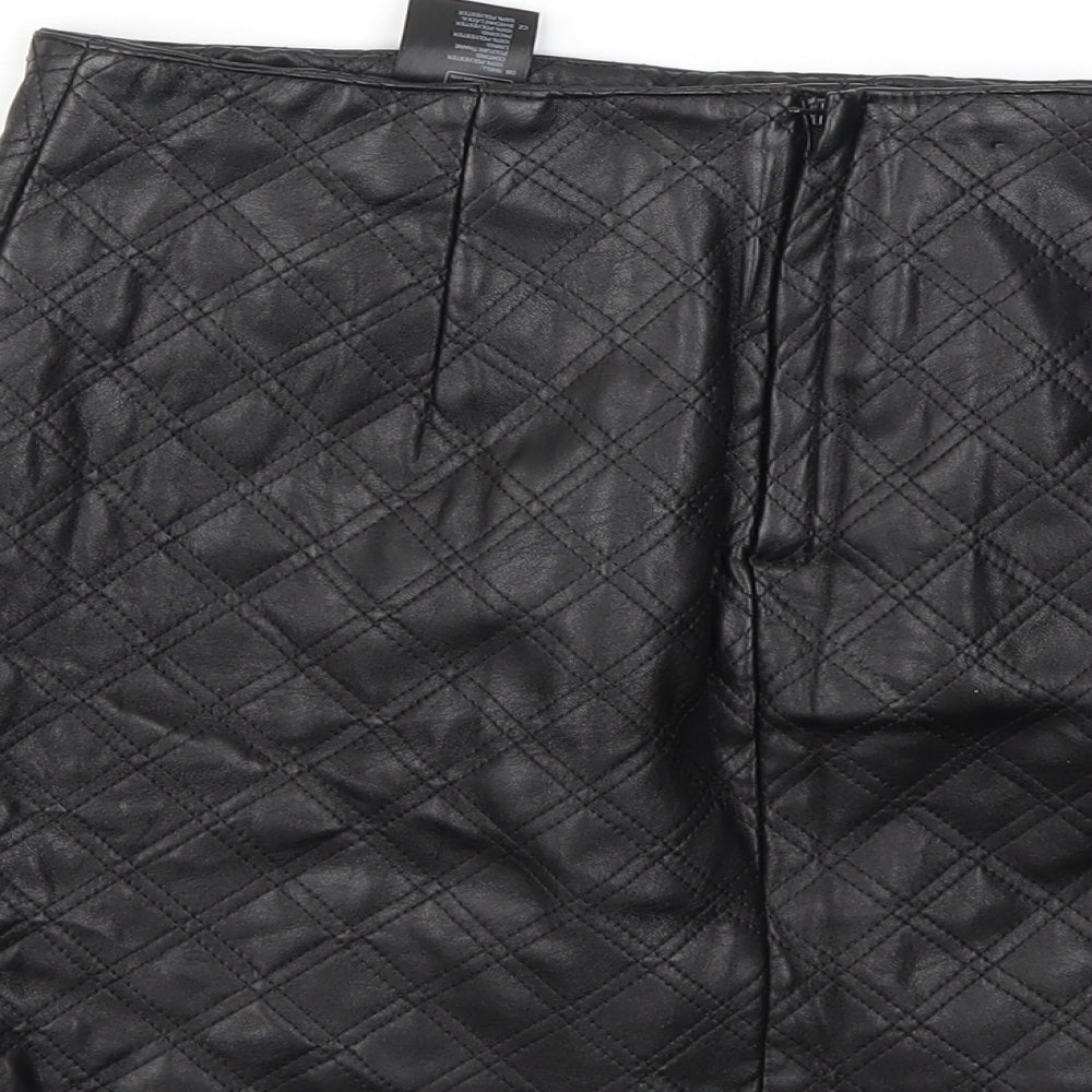 H&M Womens Black   A-Line Skirt Size 6