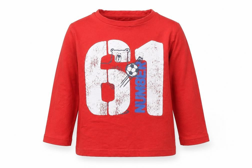 M Boys Red   Basic T-Shirt Size 2-3 Years