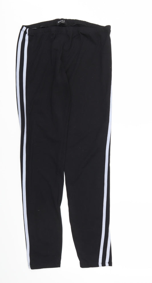 Brave Soul Girls Black   Jogger Trousers Size L