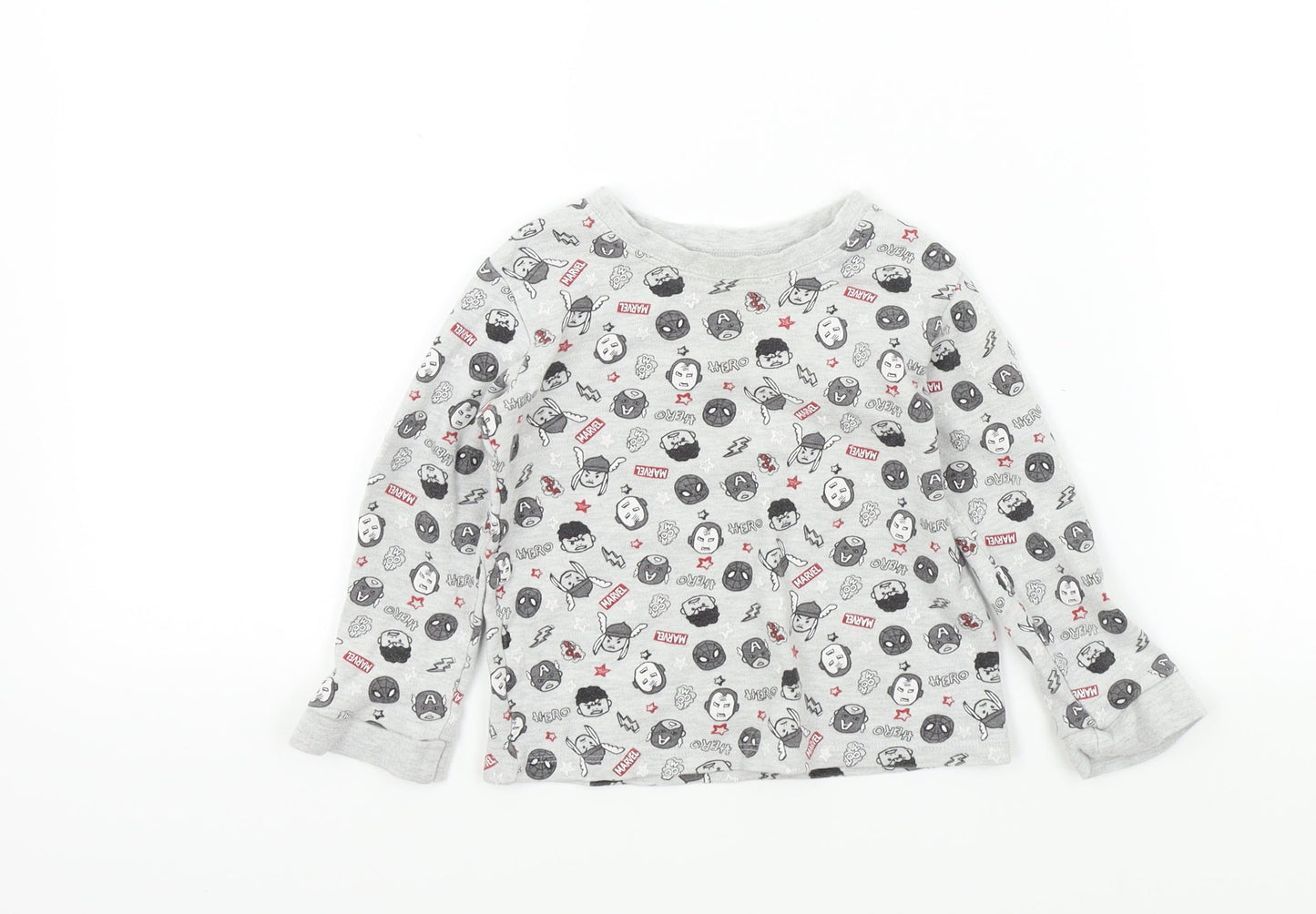 George Boys Grey Colourblock  Basic T-Shirt Size 2-3 Years  - marvel