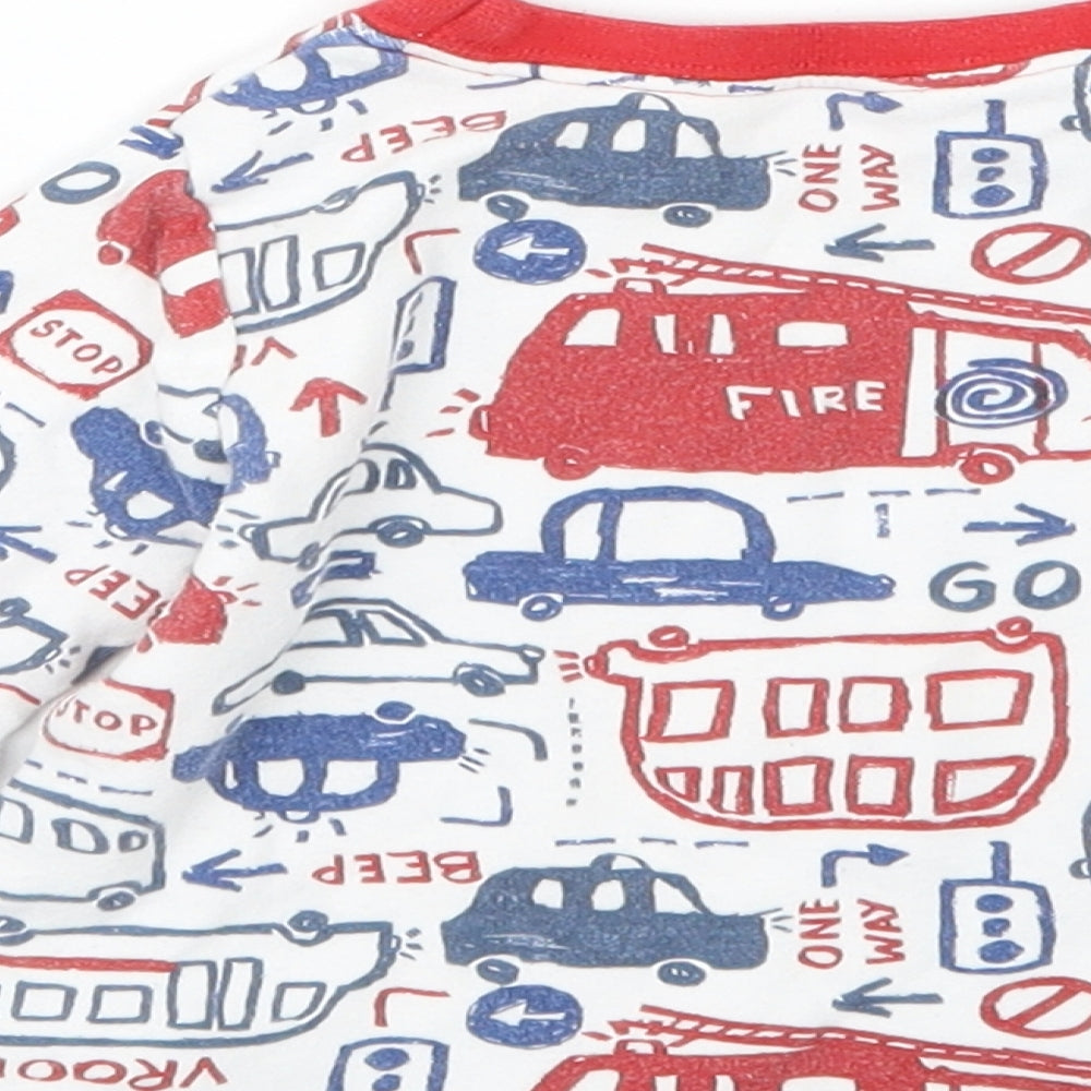 George Boys Blue Geometric  Babydoll Pyjama Top Size 9-12 Months  - Cars
