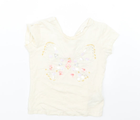 Billieblush Girls Ivory   Basic T-Shirt Size 4 Years
