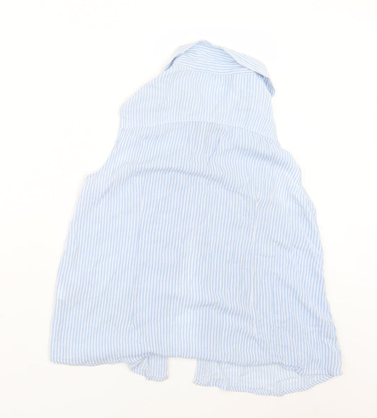 Very Womens Blue Striped  Basic Button-Up Size 8