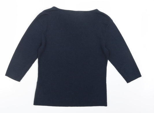 Bonmarché Womens Blue  Knit Pullover Jumper Size XL