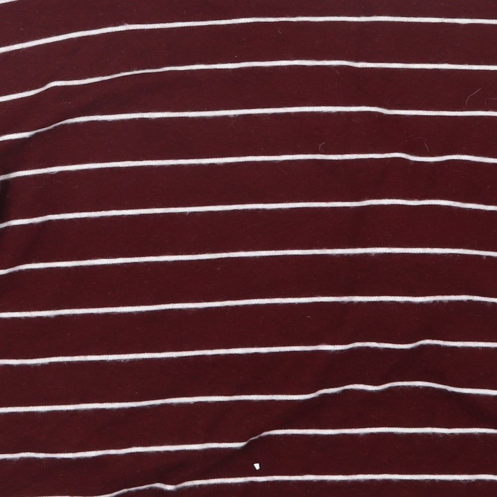 Bershka Womens Red Striped  Pullover Jumper Size L