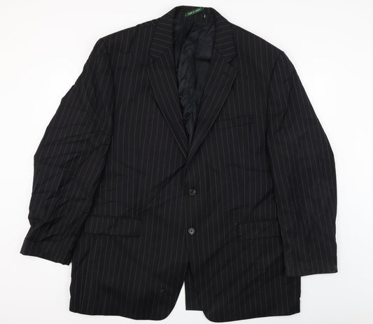 Macys  Mens Black Striped  Jacket Blazer Size M