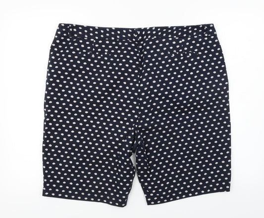 kelidoscope  Womens Blue Polka Dot  Chino Shorts Size 40 in