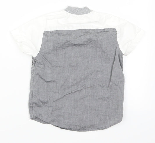 NEXT Boys Grey   Basic Button-Up Size M  - White