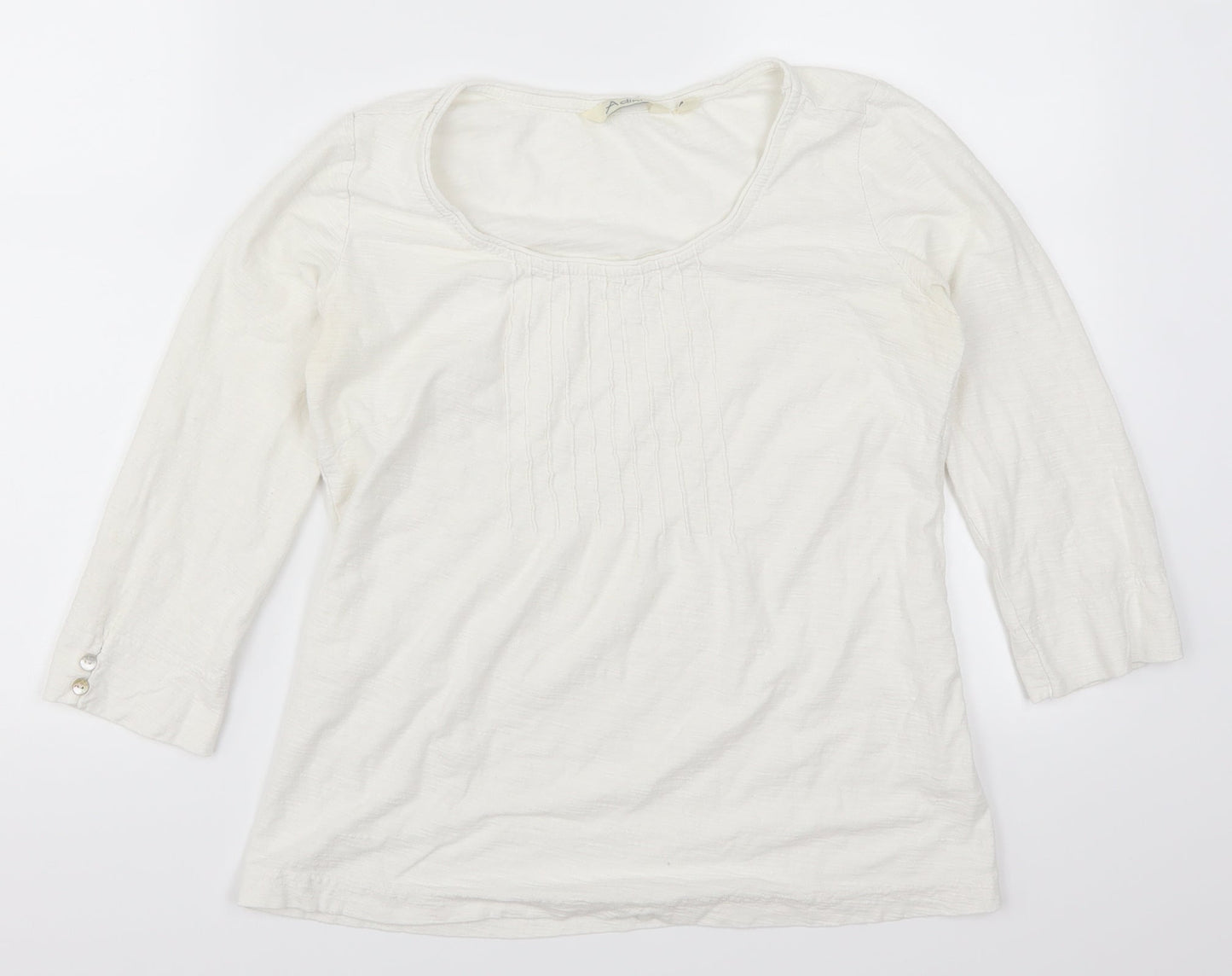 Adini Womens White   Basic T-Shirt Size XS