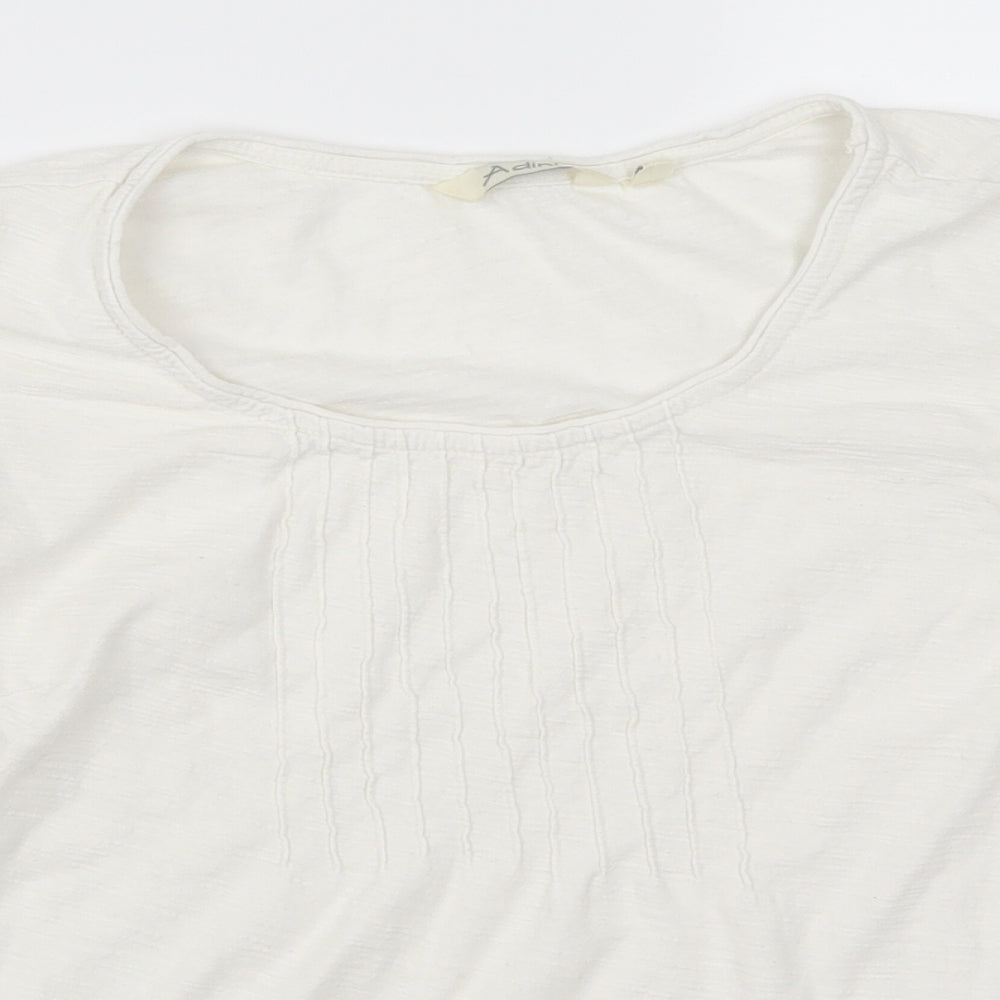 Adini Womens White   Basic T-Shirt Size XS