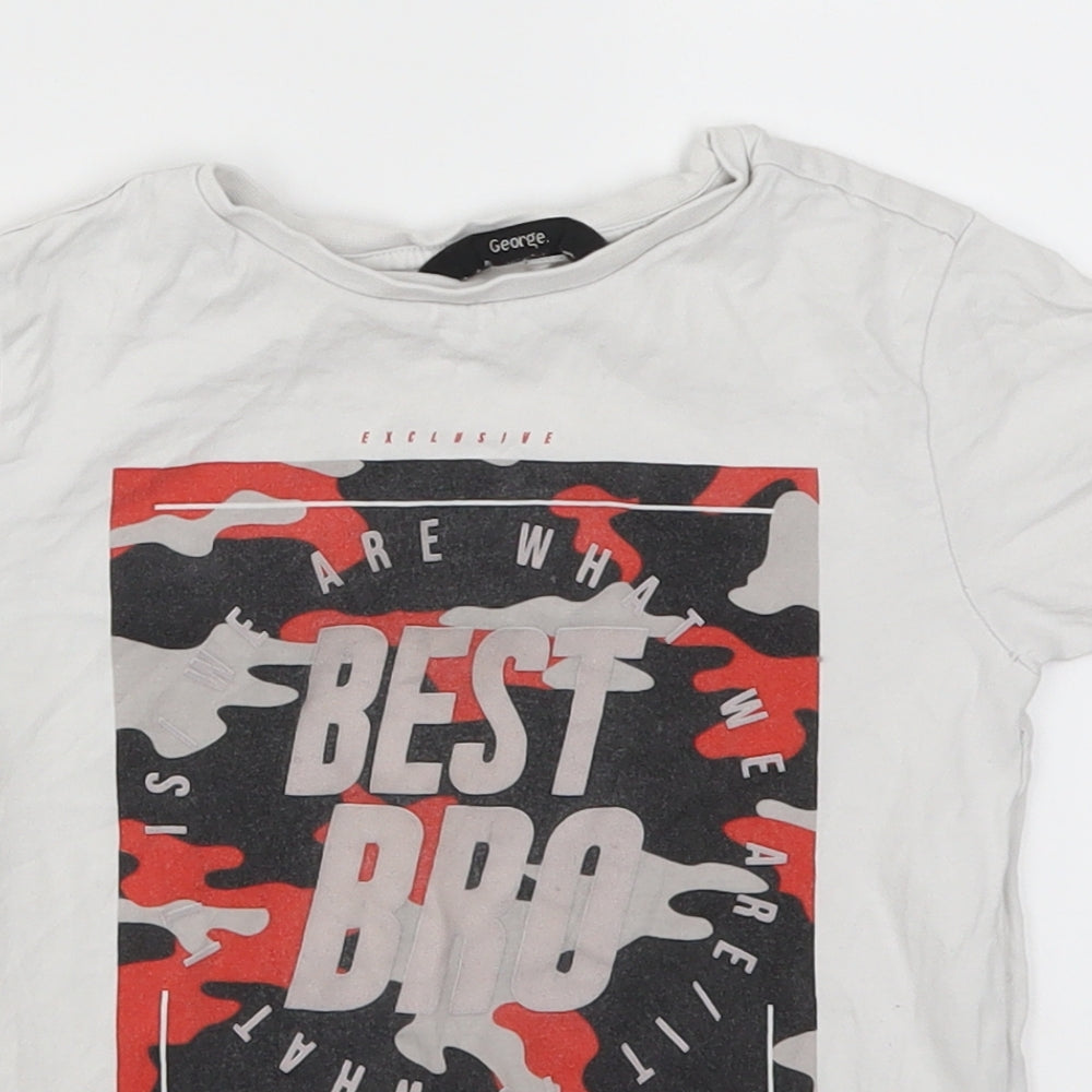 George Boys White   Basic T-Shirt Size 4-5 Years  - Best Bro