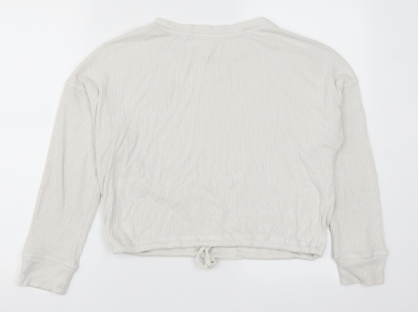 Primark Womens White Solid  Top Pyjama Top Size 12