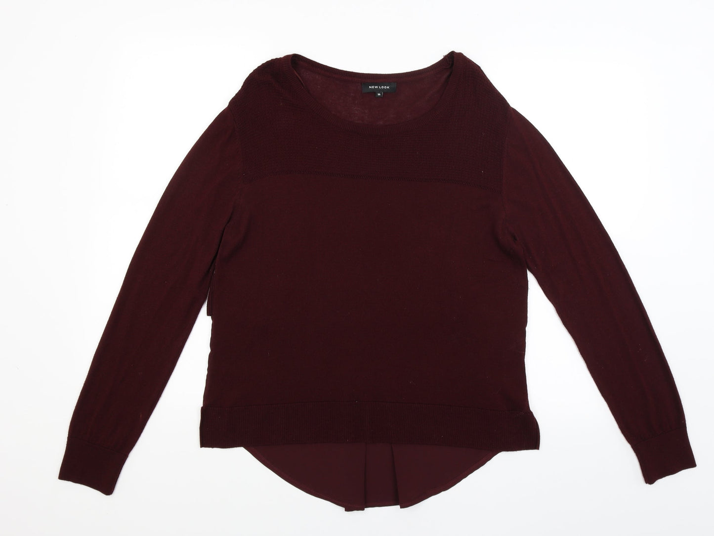 New Look Womens Red   Pullover Jumper Size 14