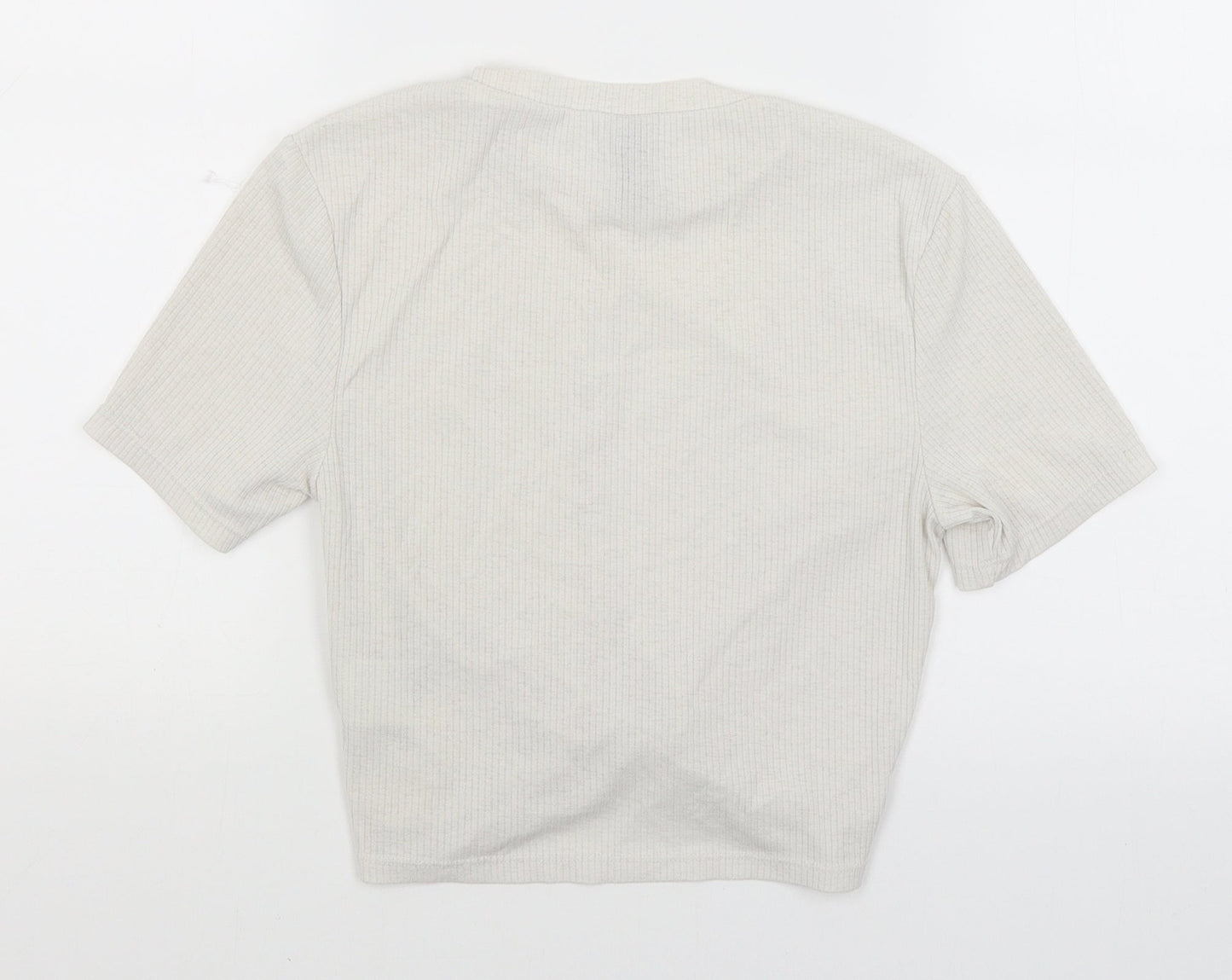 Divided Womens Ivory   Cropped T-Shirt Size S