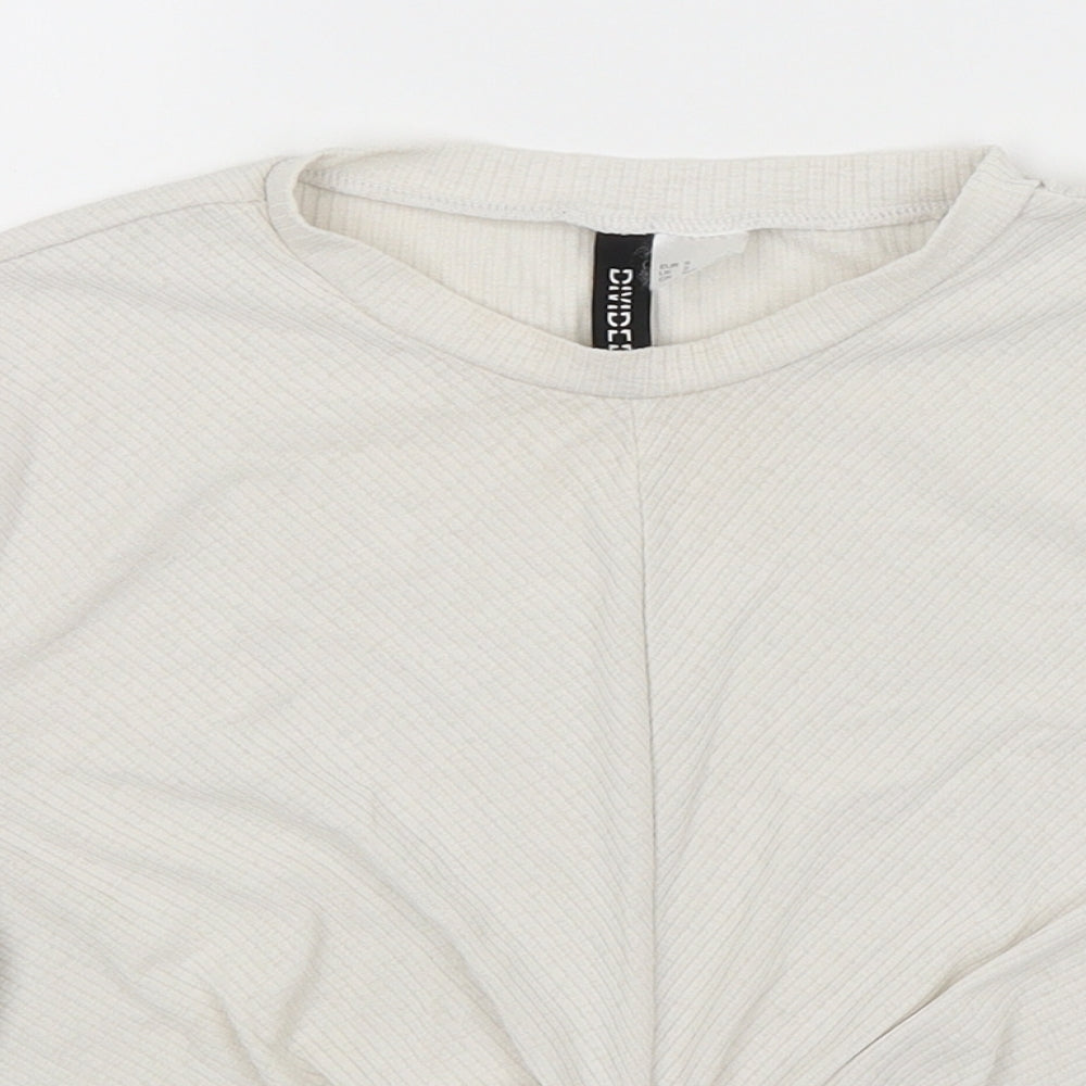 Divided Womens Ivory   Cropped T-Shirt Size S