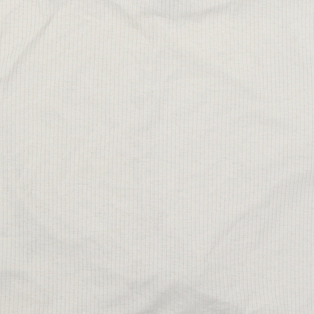 Divided Womens Ivory   Cropped T-Shirt Size S