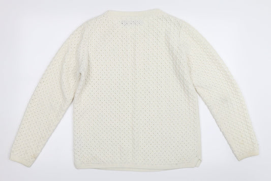 Isle Womens Ivory   Pullover Jumper Size 10