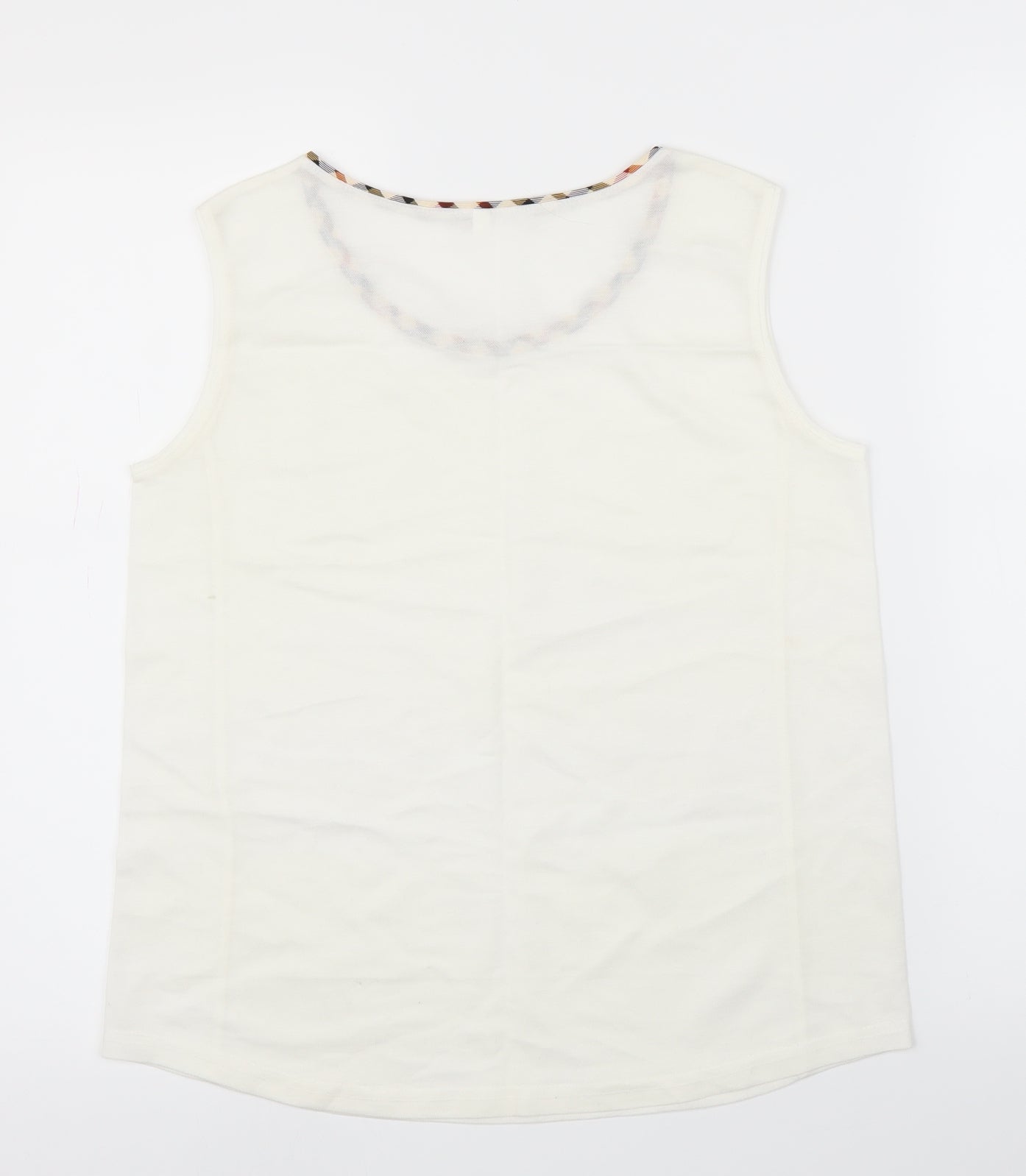 Preworn Womens White   Basic Blouse Size L