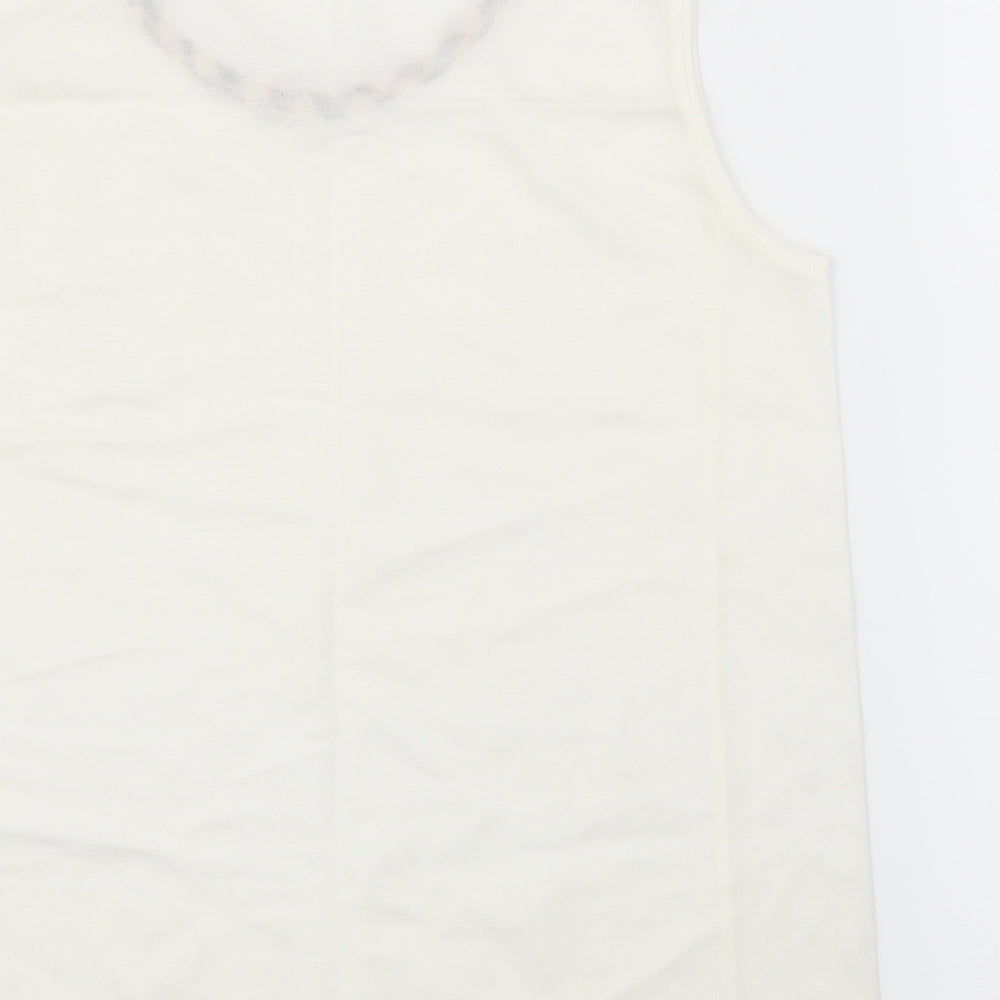 Preworn Womens White   Basic Blouse Size L