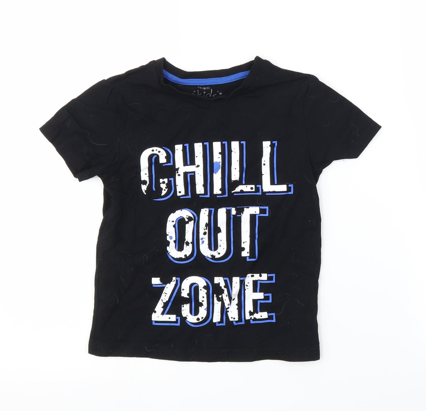 Pep&Co Boys Black   Basic T-Shirt Size 6-7 Years