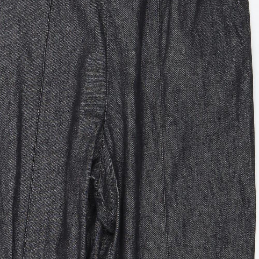 Marks & Spencer Womens Grey  Denim Dress Pants Trousers Size 14 L26 in