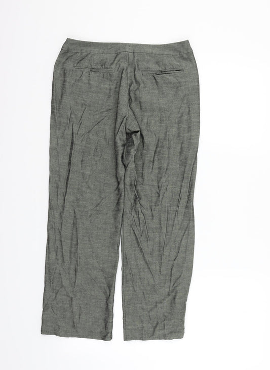 MING Womens Green   Cropped Trousers Size 6 L33 in