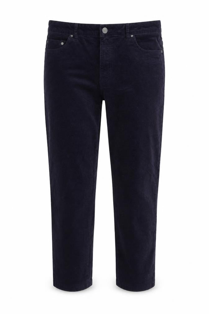 Indigo Womens Blue   Cropped Trousers Size 33 in L23 in