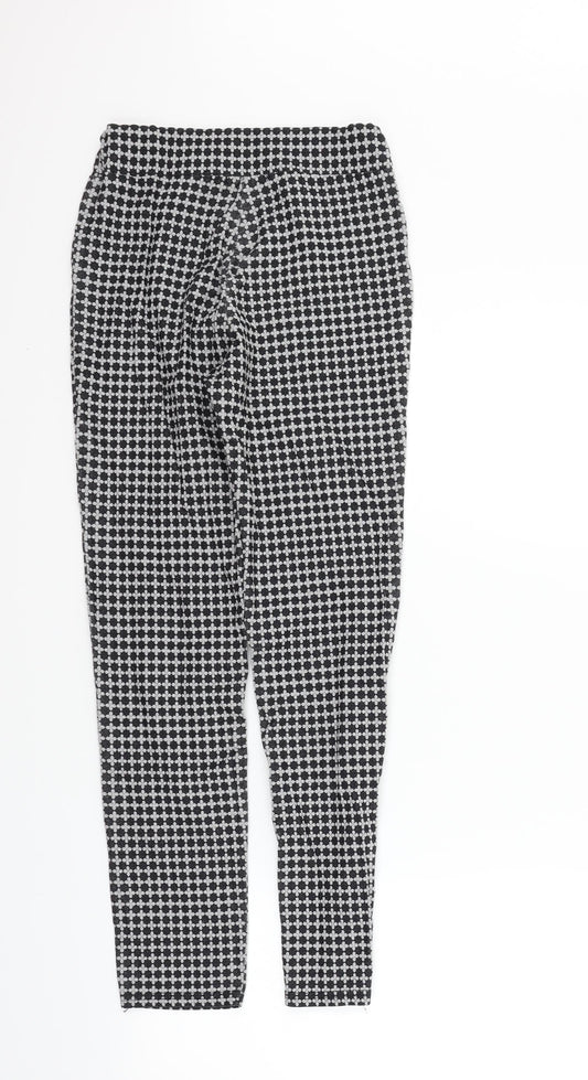 Deck Womens Black Geometric  Trousers  Size 24 in L27 in