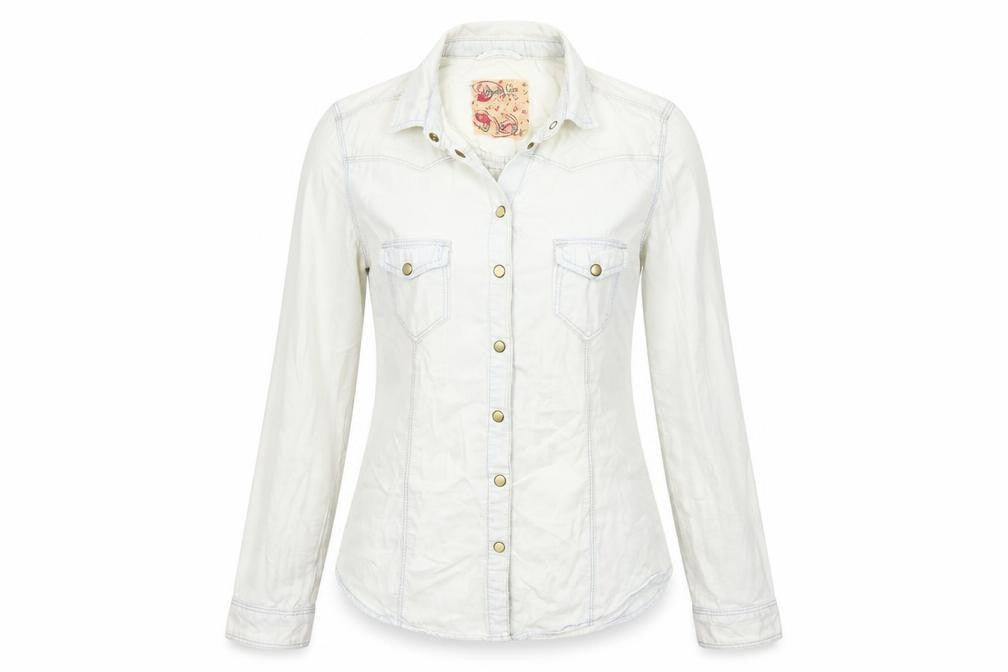 Denim & Co. Womens White   Jacket  Size 8