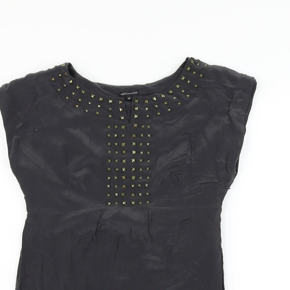 LIMITED COLLECTION Womens Grey Houndstooth  Fit & Flare  Size 10