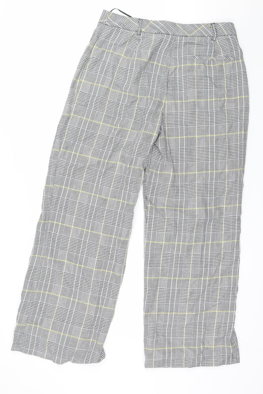 Preworn Womens Grey Check  Trousers  Size 14 L28 in