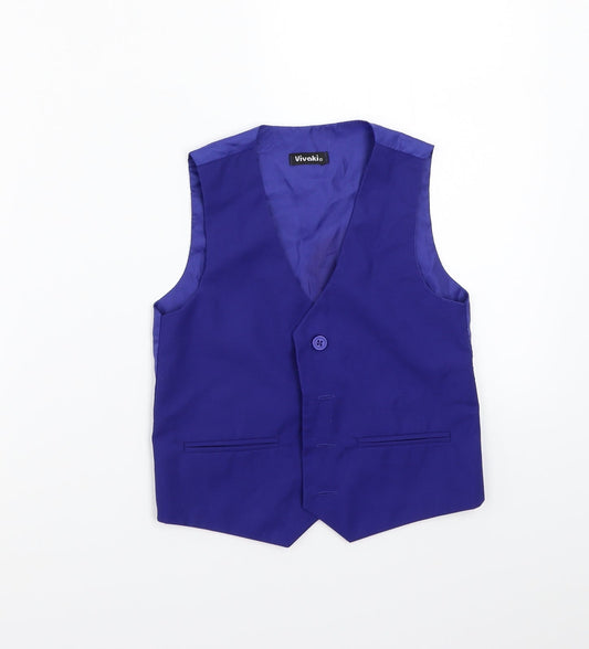 VivaKi Boys Blue   Jacket Waistcoat Size 5 Years