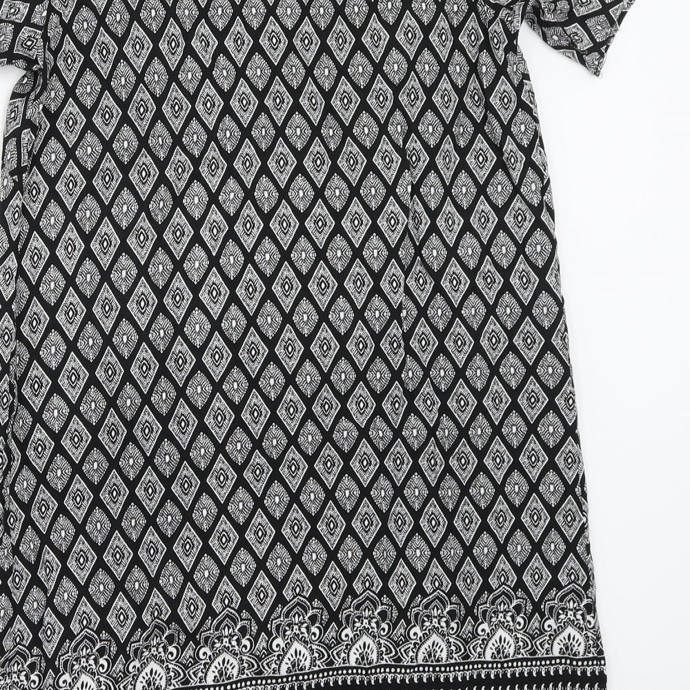 Papaya Womens Black Paisley  A-Line  Size 8