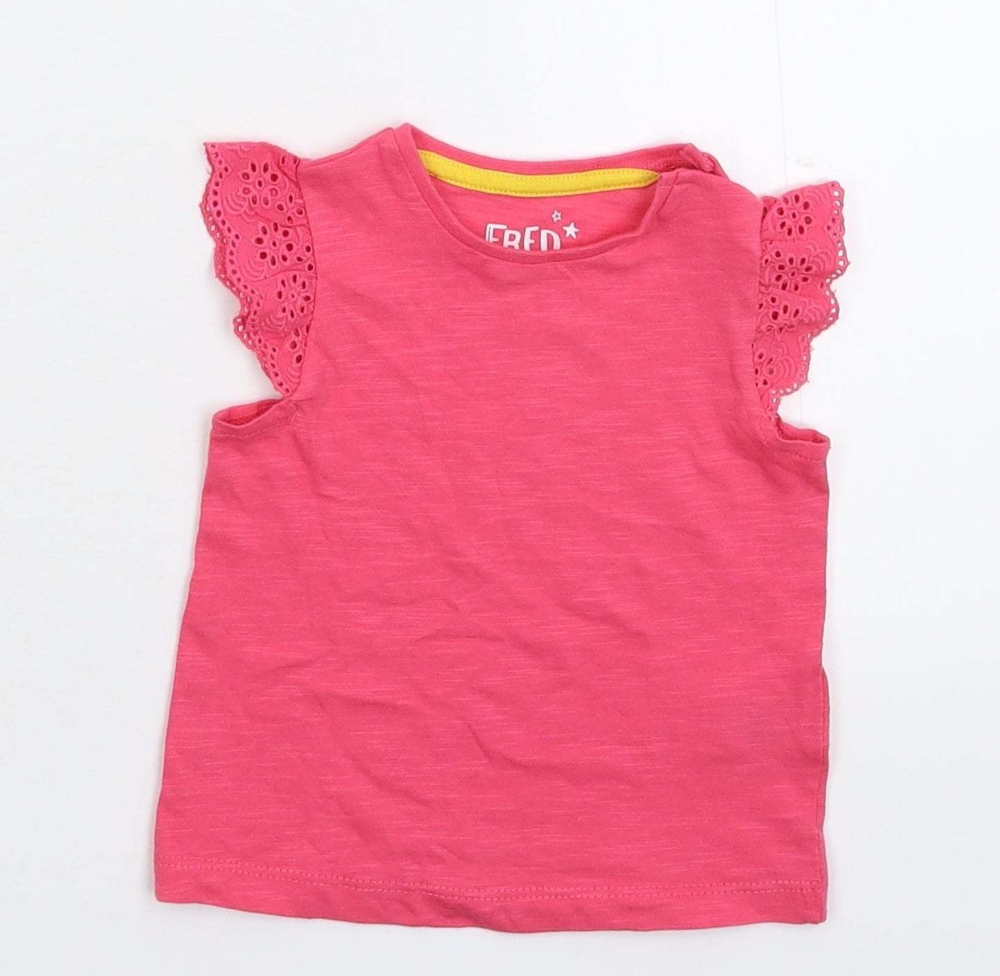Fred & Flo Girls Pink   Basic T-Shirt Size Newborn