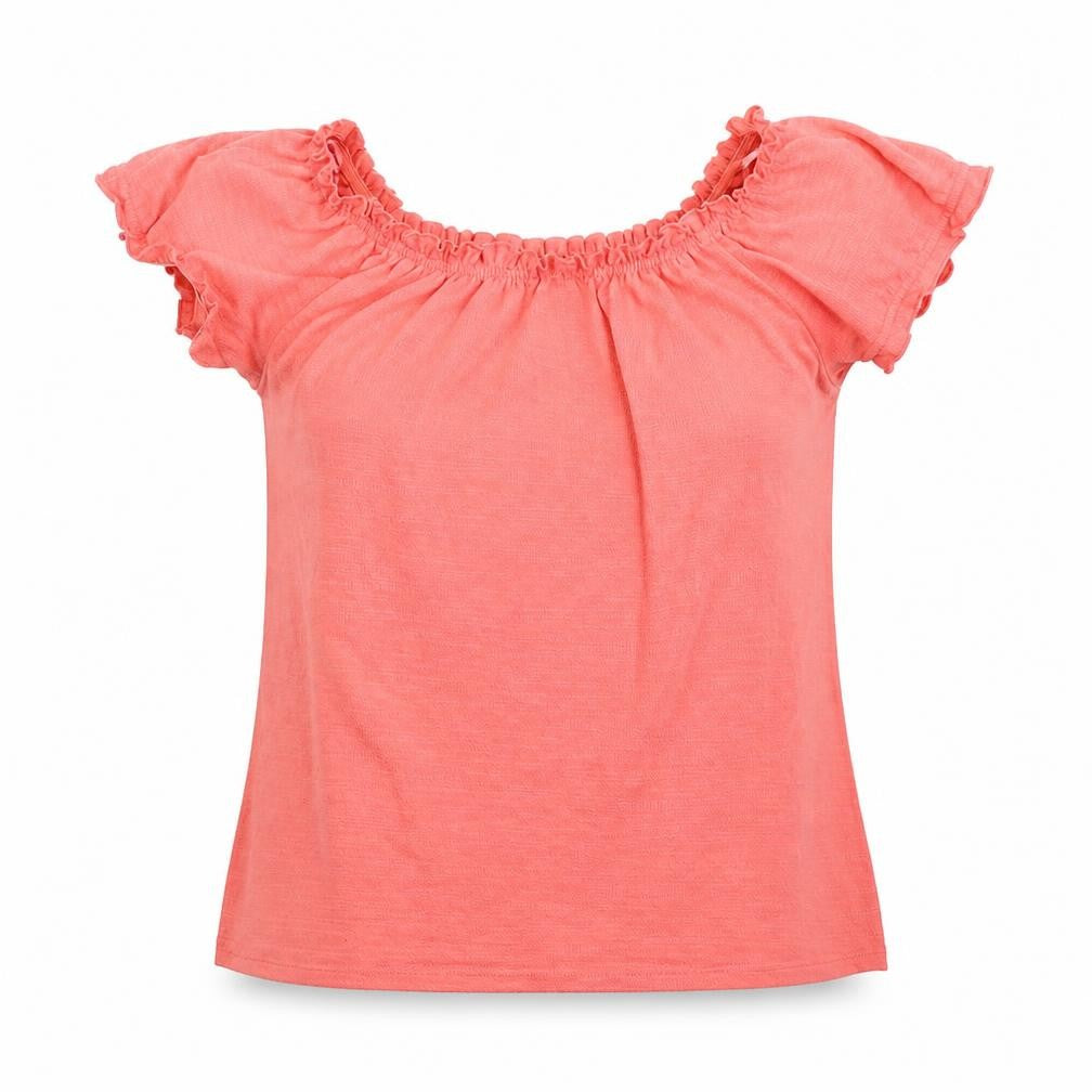 Front view of Papaya women’s pink basic t-shirt, size UK 12