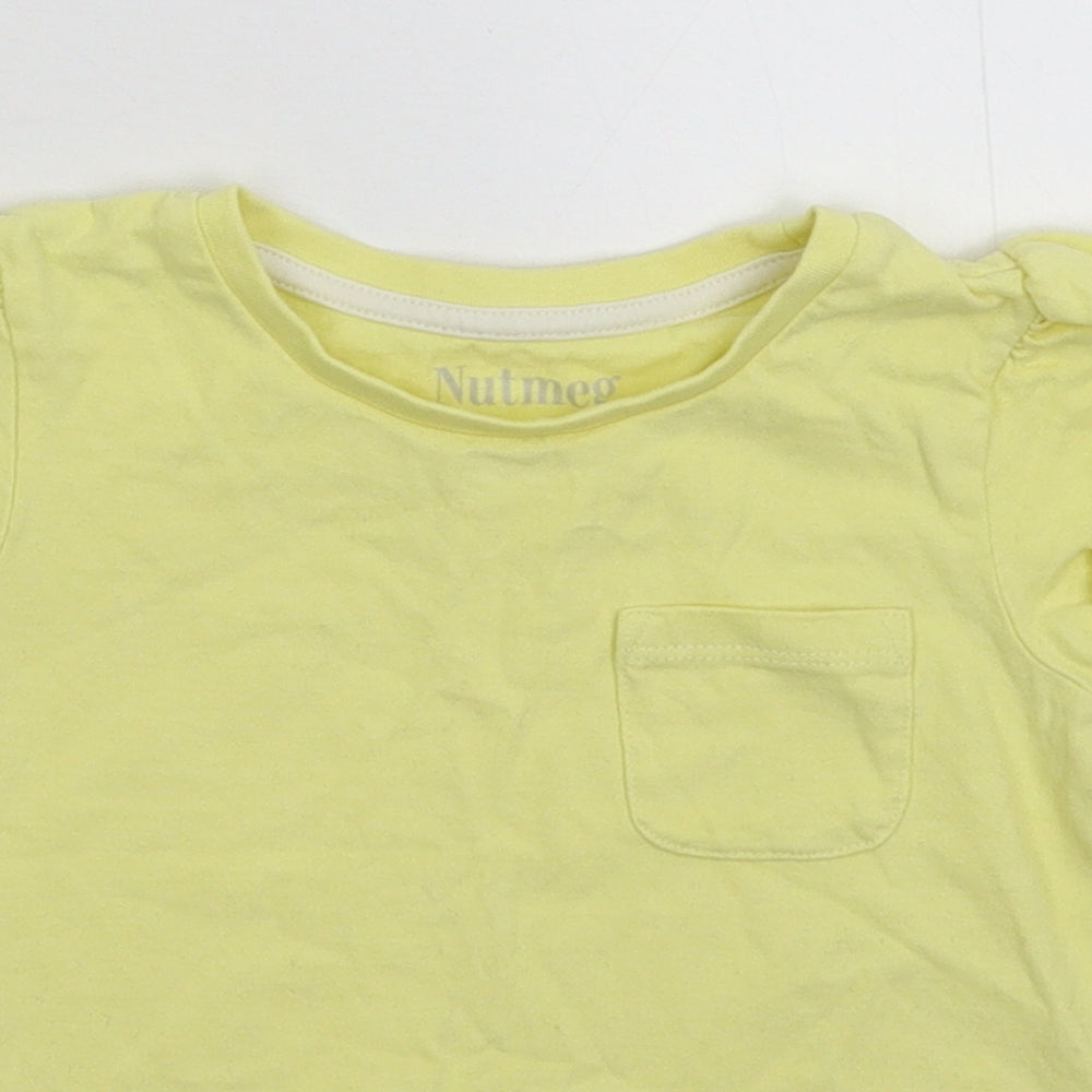 Nutmeg Girls Yellow   Basic T-Shirt Size 3-4 Years
