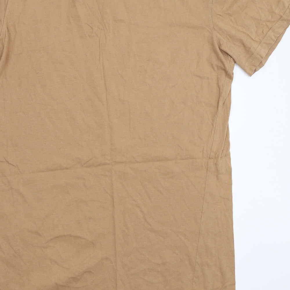 Boohoo Mens Beige    T-Shirt Size M  - Distressed