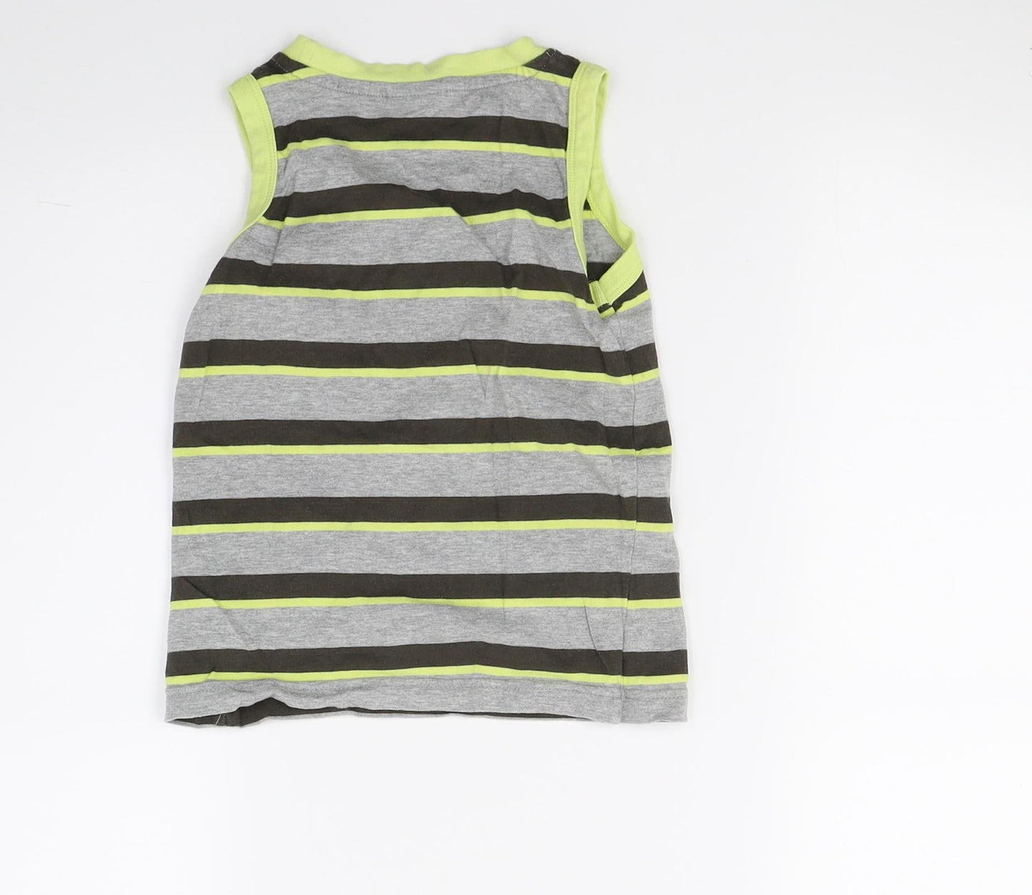 Cherokee Girls Grey Striped Jersey Basic Tank Size 2-3 Years