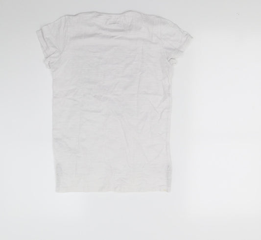 NEXT Girls White   Tunic T-Shirt Size 7-8 Years  - Monkey Face