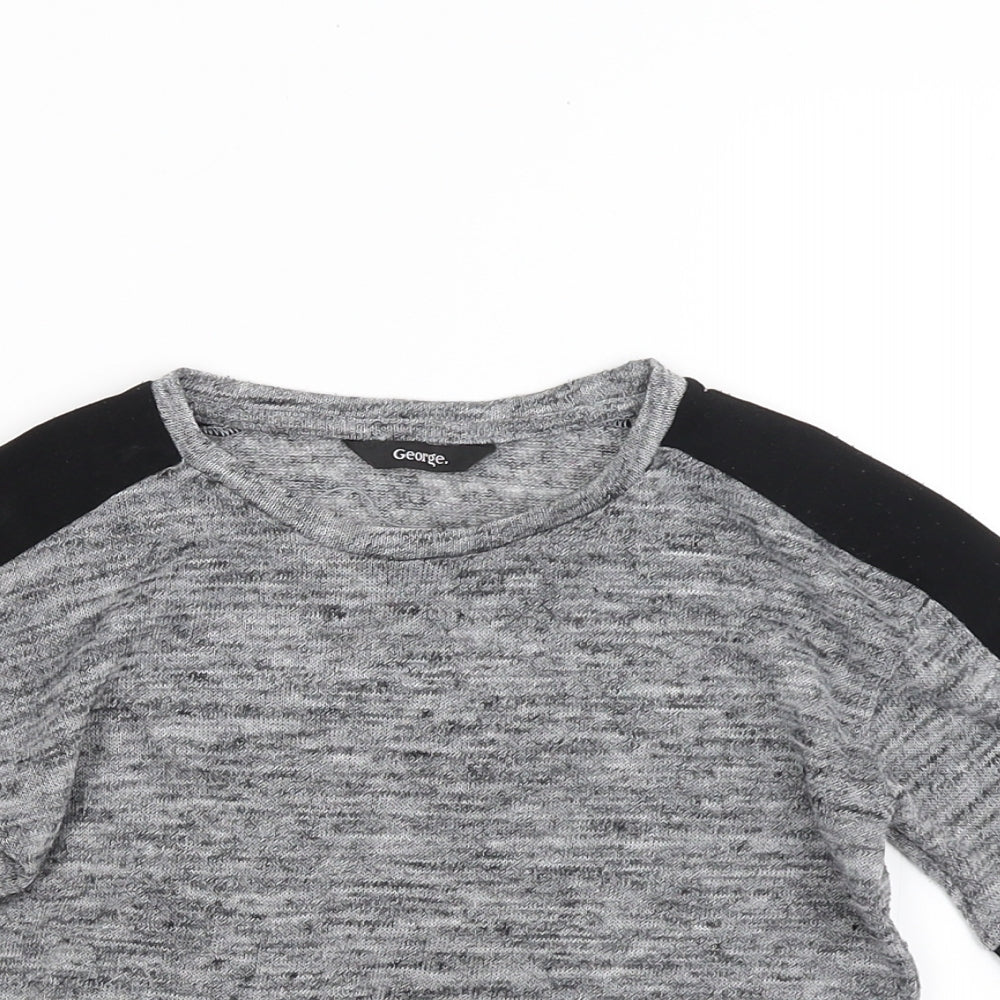 George Boys Grey   Basic T-Shirt Size 5-6 Years