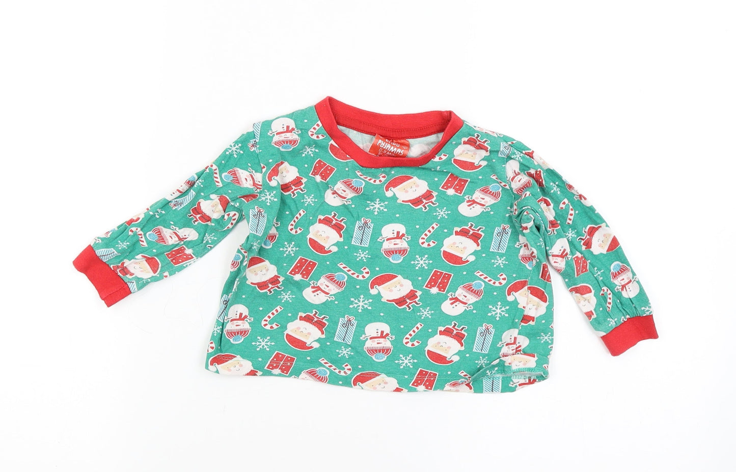 baby pyjamas Boys Green Solid  Babydoll Pyjama Top Size 12-18 Months