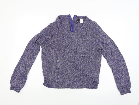 Divided Womens Purple   Pullover Jumper Size 8